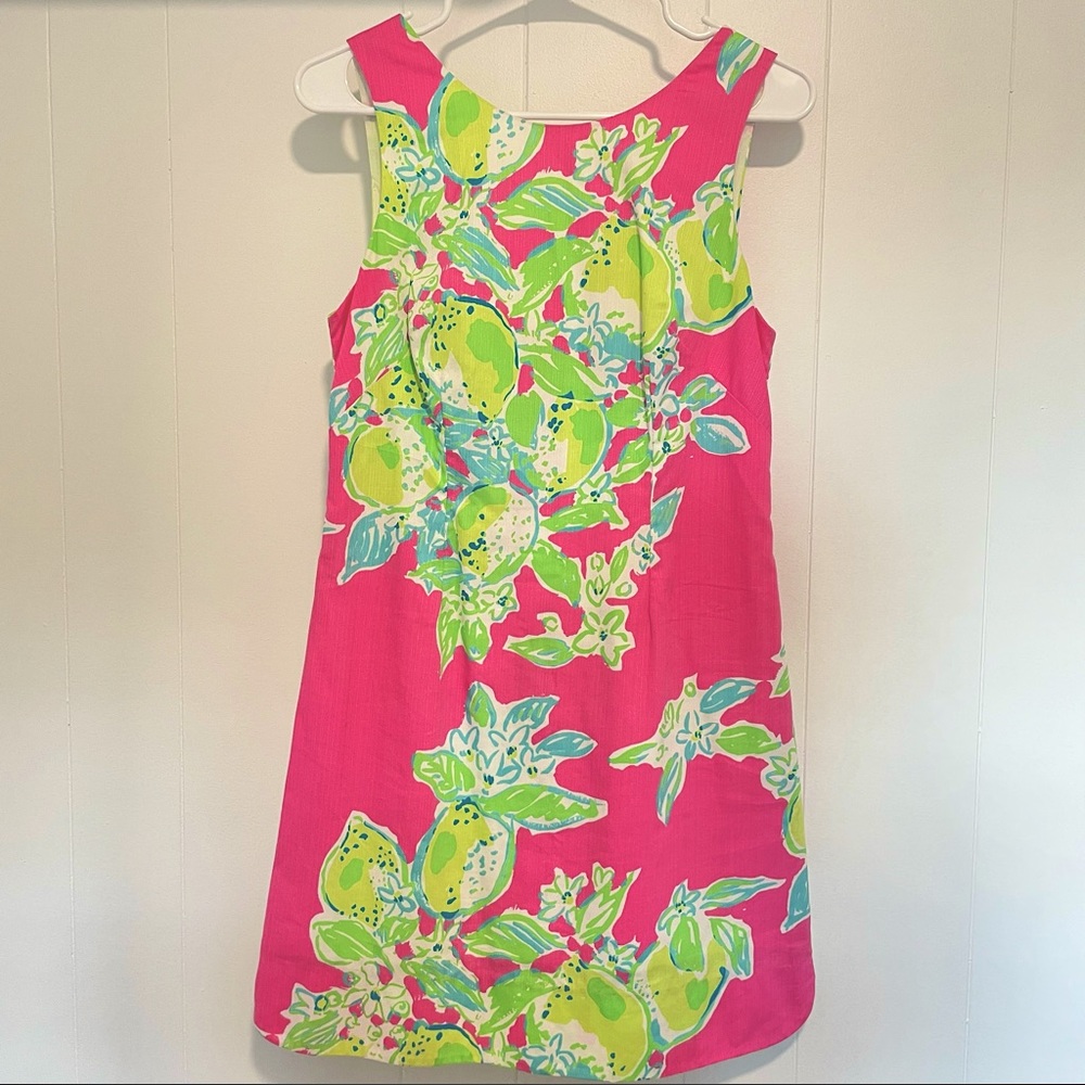 Lilly Pulitzer Lime Floral Shift Dress